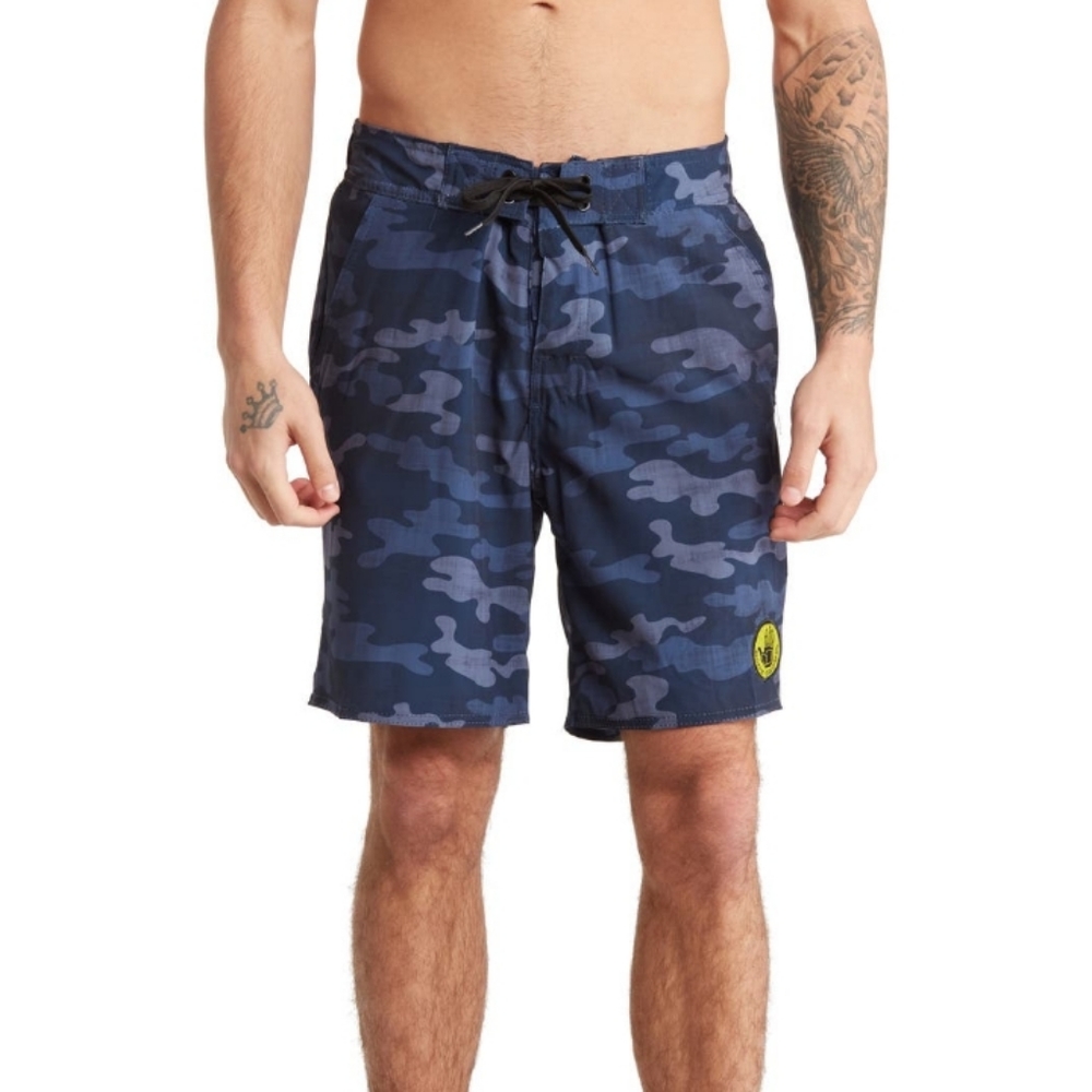 Body Glove La Concha Camo Swim Trunks Dark Navy Blue XXL